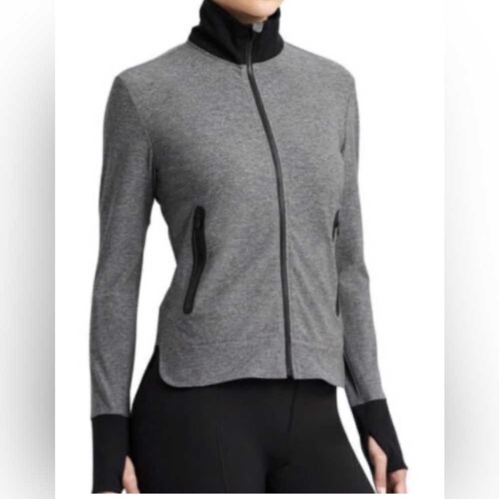 Gray Women's Jacket with Black Accents
